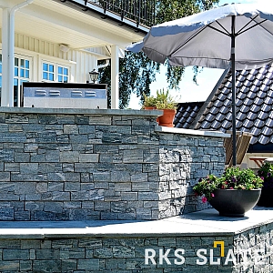 Камень для отделки цоколя RKS SLATE Гранит Sesame Grey Country