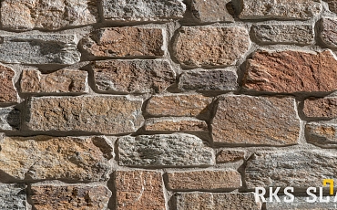 Фасадный камень RKS SLATE Bergen Blend Castle: Неповторимая текстура, богатая цветовая палитра