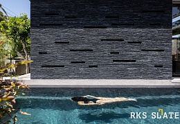 3D панели RKS SLATE Сланец Black Waterfall Pencil