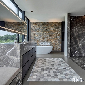 Натуральный камень в ванной 3D панели RKS SLATE Кварцит Multi Quartz Country