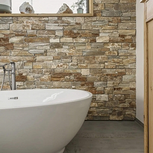 Ванна в декоративном камне 3D панели RKS SLATE Кварцит Multi Quartz Country