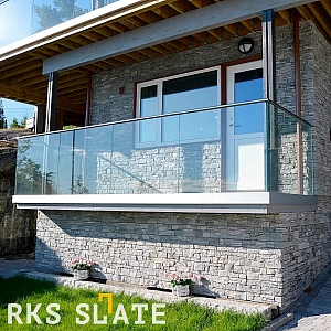 Камень для цоколя дома RKS SLATE Гранит Sesame Grey Country