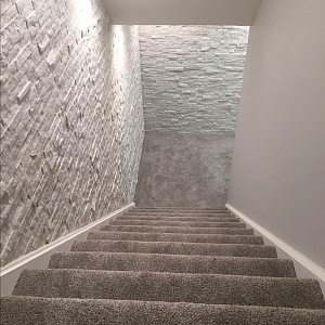 Отделочные камни в интерьере — 3D панели RKS SLATE Кварцит White Quartz Classic