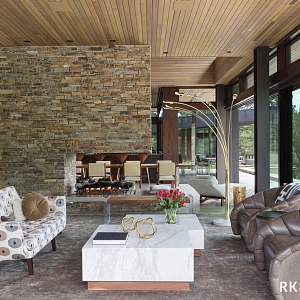 Панель из камня в интерьере RKS SLATE Сланец Cedar Slate Country