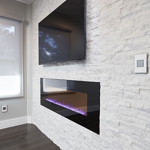 Камень в интерьере внутренней отделки — 3D панели RKS SLATE Кварцит White Quartz Classic