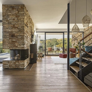 Отделка камнем в интерьере RKS SLATE Кварцит Multi Quartz Country