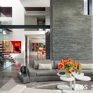 Натуральный камень в интерьере 3D мозаика из камня RKS SLATE Сланец Black Pencil