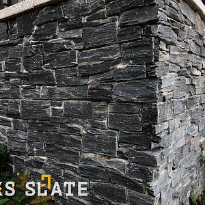 Камень для цоколя дома RKS SLATE Сланец Black Slate Country