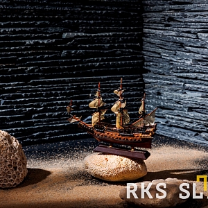 Декоративный камень в отделке интерьера 3D панели RKS SLATE Сланец Black Waterfall Pencil