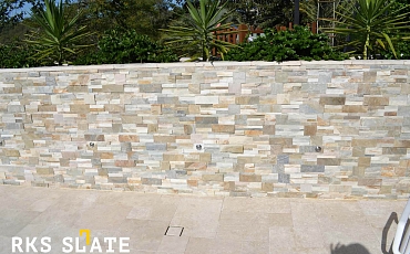 Облицовка бассейнов натуральным камнем RKS SLATE Beige Slate Modern: стиль и долговечность