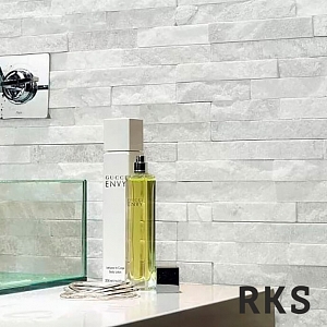 Отделка ванной камнем фото — 3D панели RKS SLATE Кварцит White Quartz Classic
