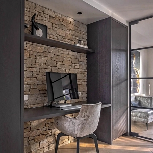 Панель камень в интерьере 3D панели RKS SLATE Кварцит Sesame Yellow Country